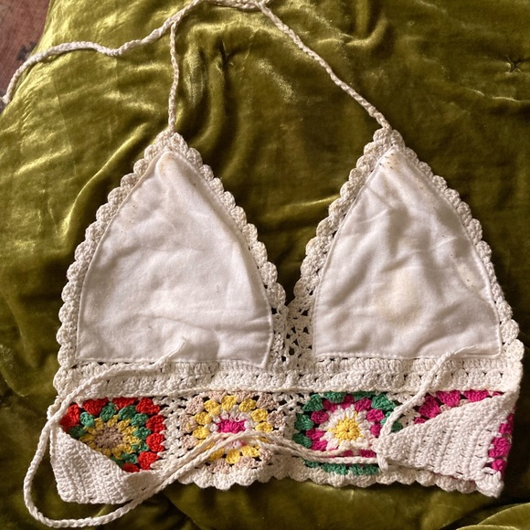 Crochet granny square halter top - Picture 3 of 3